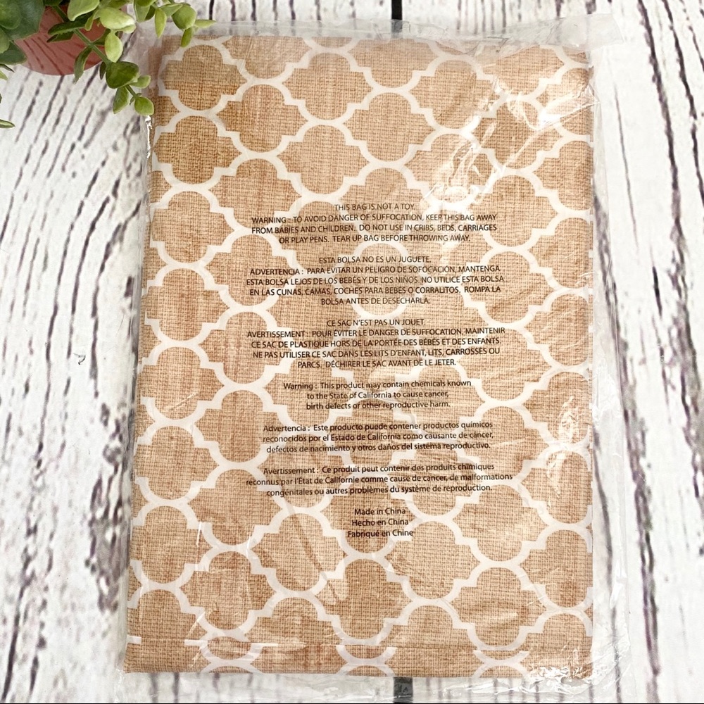 π NEW Large Wreath Storage Nylon Bag Tan White - Picture 3 of 5